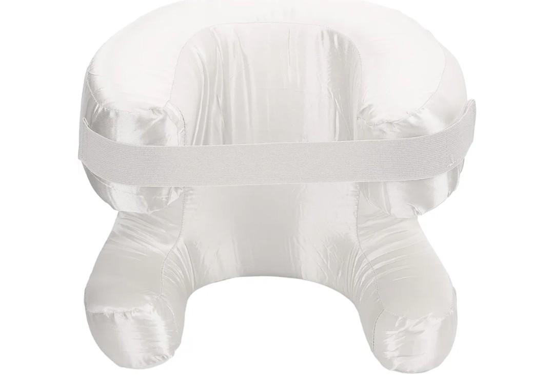 Comfortable Face Pillow, Silk Fabric Memory Foam, Soft Cushioning Ergonomic Beauty Pillow Side Sleeper (White)