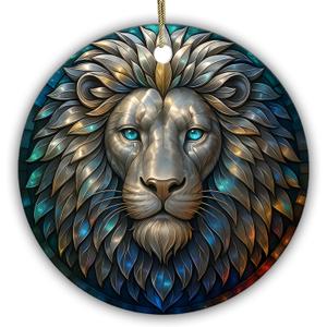 3pcs 2025 Christmas Ornament Lion Ornament, Safari Wildlife Holiday Tree Decoration, King of The Jungle Keepsake Gift