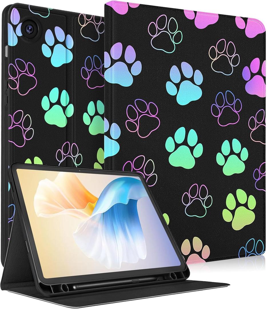 for Samsung Galaxy Tab A9 Plus Case 11 inch(SM-X210/X216/X218), Women Girls Cute Kids Folio Cover with Pencil Holder, Auto Week/Sleep Design for Samsung A9+ Plus Tablet Cases, Dog Paw