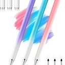 2-in-1 Stylus Pen for Samsung Galaxy Tab A11/A11+/A9/A9+/7 Lite/A7/A8/A8 Plus Stylus for iPad/iPhone/Fire/Lenovo/Pixel Tables All Android,&iOS Touch Devices (Pink+Purple+Blue)