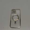 Hython Magnetic Clear for iPhone 13 Pro Max Case with Camera Lens Protector [Compatible with MagSafe] Plating Edge Slim Soft TPU Cover Protective Phone Case for iPhone 13 Pro Max 6.7", Gold