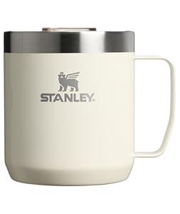 STANLEY Everyday Camp Mug 12oz | Drink Through Lid | Cup for Coffee, Tea and Drinks | Insulated Stainless Steel Coffee Mug | BPA-Free | Cream Gloss