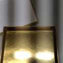 Clabby 4 Pcs Nesting Gift Boxes with Lids, Square Stacking, Assorted Sizes Decorative Boxes with Ribbon for Presents for Birthdays Christmas Valentine Mother's Day DIY(Gold)