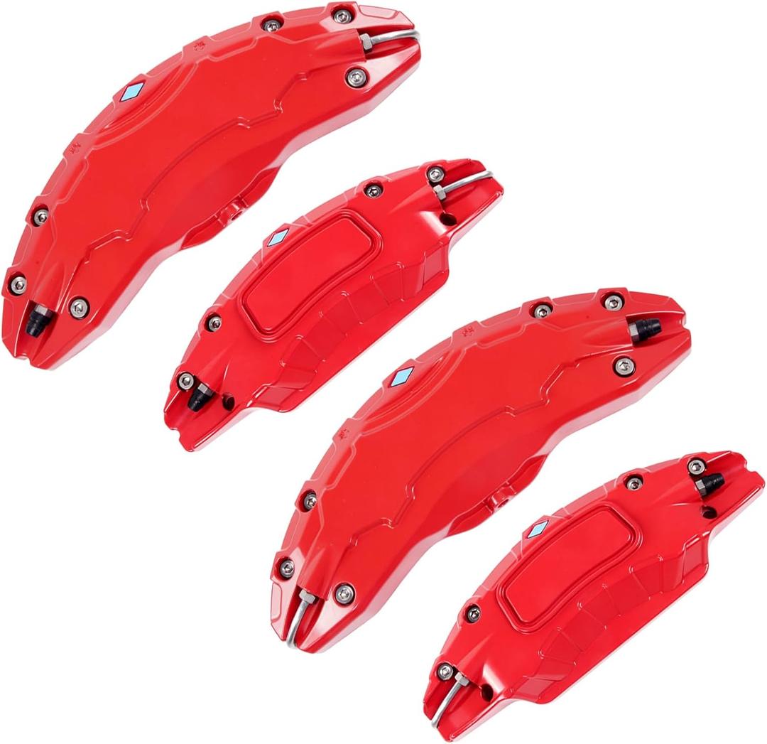Caliper Covers for Tesla model Y 19" 20", 19in 20in Wheel Hub Front and Rear Brake Caliper Covers Compatible with Tesla Model Y 2017-2023 (Red)