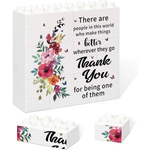 Thank You Gifts Building Block Puzzle Sign, Teacher Appreciation Gifts, Therapist Gifts, Farewell Gifts, Gifts for Mental Health Therapist, Meaningful Gifts for Women, for Home Bedroom Office Decor, 1