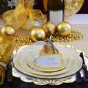 Christmas Snowflake Placemats Set of 4 Scalloped Let it Sonw Cotton Linen Placemats 13.5 Inch Embroidery Winter Table Mats for Christmas Xmas Party Supplies Home Kitchen Dining Table Decorations