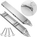 1 Pair Garage Door Quick Turn Top Fixture Brackets with 4 Nylon Rollers, Heavy-Duty Steel Hardware for Low Headroom Garages, Improved Reinforced Packaging, Rust-Resistant & Ultra-Quiet Operation