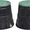 Orbit 53211 Sprinkler System 10-Inch Circular Valve Box,Blacks (Pack of 2)