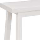 Amazon Basics Solid Wood Saddle-Seat Counter Height Bar Stools for Kitchen Island and Home Bar with Footrest, 29-Inch Height, White, Set of 2