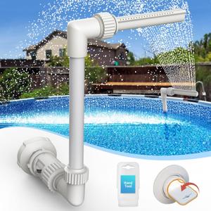 Klleyna Water-Fountain Swimming-Pool Sprinkle Accessories - Waterfall Above In-ground Pool, Cooling Spray for Outdoor Garden Pond Aerator Circulation, High Pressure Jet Fountain Pump Attachment