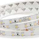 White LED Strip Lights 12V,16.4Ft Dimmable Light Strips, 6000K Bright Daylight White, 300LEDs 3528 Waterproof LED Tape Lights, Using for Under Cabinet, Kitchen, Bedroom, Underwater (Not include Power Adapter)