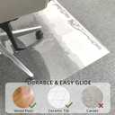 Chair Mat for Hardwood Floor, 1/5" Thick 48x36 inches Floor Mat Protector for Office Chair, Clear Thicken Pattern Rectangle Floors Protector