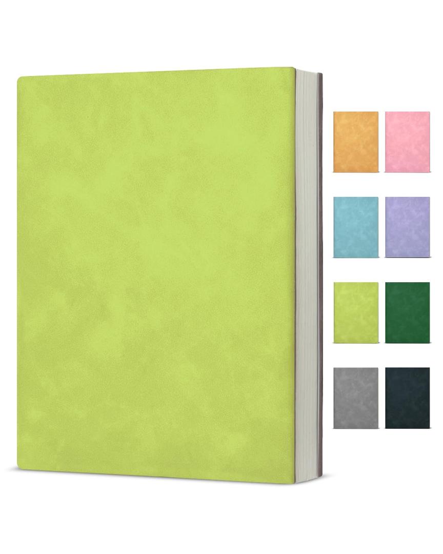 KSFFWQIN Journal Notebook for Women Men, College Ruled Notebook for Work School Writing Note Taking Journaling, 6 x 8.2 Inches -Dark Green