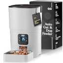 Smart Automatic Cat Feeder - 6-L Reliable Automatic Cat Food Dispenser with Display LCD Screen for Easy Set Up - (White)