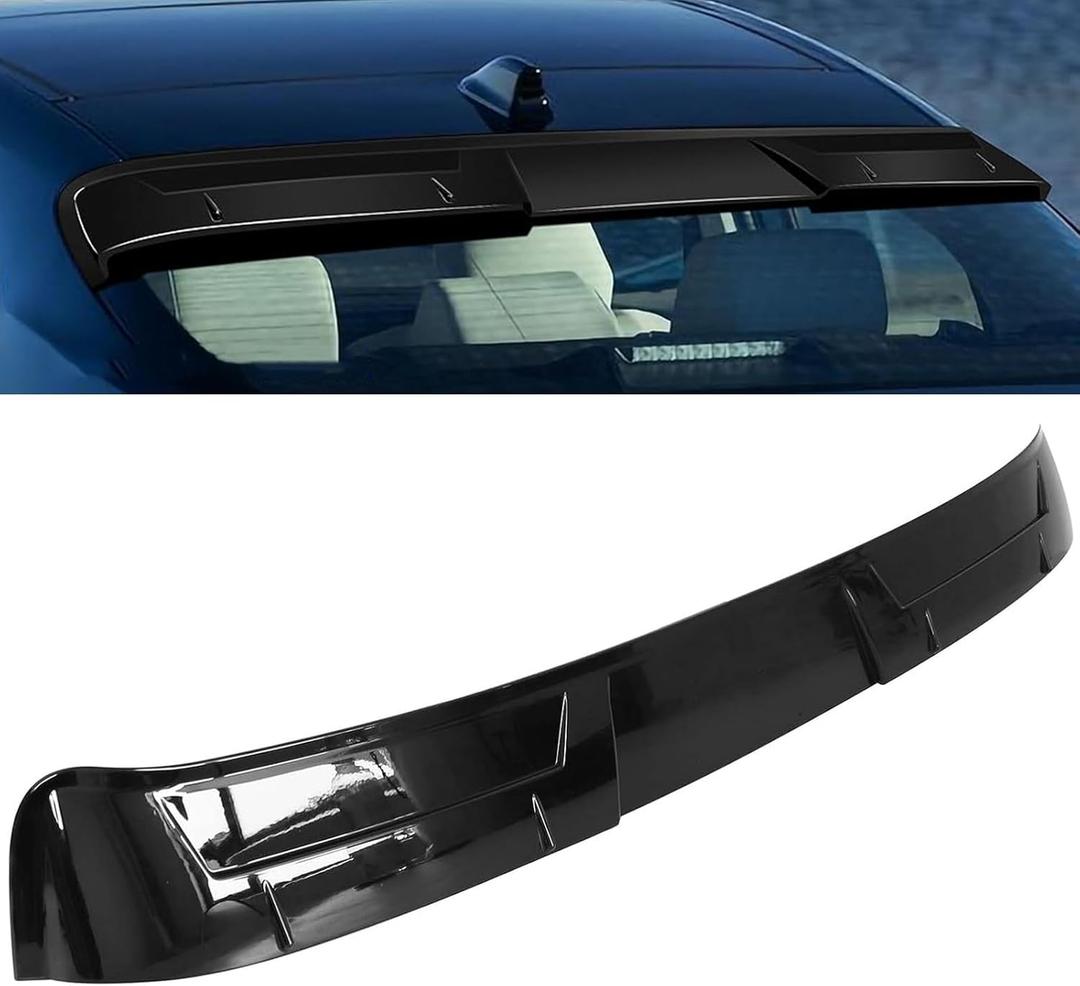 MotorFansClub Roof Window Wing Rear Spoiler Fit for Camry 8th 9th SE XSE L LE XLE Hybrid 2018 2019 2020 2021 2022 2023 2024 2025 M Style, Trunk Spoiler Lip Glossy Black