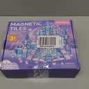 Magnetic Tiles Building Toys Set with 2 Dolls, Princess Castle Magnetic Blocks for Kids Ages 3-5 4-8, STEM Educational Sensory Magnet Toys Birthday Gifts for Toddlers Girls Boys