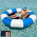 6/10/15FT Inflatable Water Trampoline for Lake Floating Trampoline