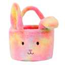 Easter Baskets for Kids,Plush Egg Hunting Easter Buckets with Handle Folded Ears, Gifts Boys Girls (Multi-1)