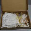 YOFIT 12-inch Lighted Angel Christmas Tree Topper - Battery Operated with Warm White LED Lights, Angel Ornaments for Xmas Tree Decor, Home Holiday Decorations