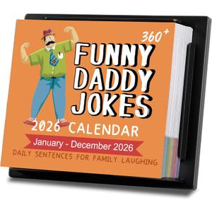 2026 Desk Calendar - 2026 Daily Calendar, Funny Calendars 2026 with 360+ Daily Jokes, 5.85" * 4.85", One Page a Day, Daily Joke Calendars with Interesting sentences and Vivid Pictures, Great Gift for Kids