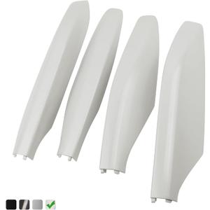 Roof Rack Rail Leg End Cover Shell 4pcs (White Pearl) for Lexus GX470 Toyota Land Cruiser Prado FJ120 2003-2009 Replaces 63491-60060-A0 63492-60040-A0 Front Rear Left Right Side