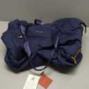 LOVEVOOK Travel Duffle Bag,Puffer Weekender Bags For Women with Shoe Compartment,42L Carry On Overnight Duffel Bag For Airplanes,Hospital Bag for Labor and Delivery,2Pcs Set (Navy Blue)