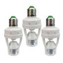 Motion Sensor Light Socket,E26 E27 PIR Motion Screw Bulb Adapter Indoor Use Only, Auto On Off Night Light Control for Garage Basement Porch Storage Room (3 Pack)