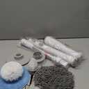 LABIGO Electric Spin Scrubber, Cordless Cleaning Brush Scrubber with 7 Replaceable Brush Heads and Adjustable Extension Handle, IPX7 Waterproof Power Cleaning Brush for Bathroom Tub Floor Tile Shower (Crisp-white)