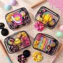 36 Pcs Softball Ice Cream Drip Gifts for Women 12 Softball Makeup Bag Bulk Cosmetic Bag Sport Team Gifts with 12 Sport Hair Scrunchies 12 Round Portable Folding Brush Mirror for Coach Team