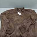 COOFANDY Men's Faux Suede Jacket Zipper Biker Coat Stylish Bomber Jacket Full Zip Jackets  3X-Large