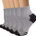 Iseasoo Copper Ankle Compression Socks - Low Cut Arch Support Socks for Men & Women, Running, Nurses, Plantar Fasciitis Socks (Small-Medium, A03 - Gray) Set Of 3