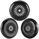 AOWESM Easy Roller Replacement Wheels w/Bearings ABEC-9 for Ez Rollers Classic Drifter Junior New Twist On A Classic Scooters - Set of 3 (Black)