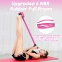 Resistance Bands with Handles, 6-Tube Elastic Foot Pedal Resistance Bands, Natural Rubber Ankle Puller Sit-up Exercise, Multifunction Fitness Band for Abdomen, Waist, Arm, Leg Stretching Training
