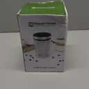 Maestri House Vacuum Coffee Canister with Spoon, 40 OZ AirTight Glass Coffee Bean Storage Container, Food Storage Jar, for 1 lb Beans, Grounds Coffee, Tea, Flour, Cereal, Sugar (Silver)