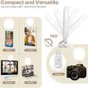 Larsa Pippen - LARSA Light - LED Selfie-Light with Clip & Glass Mirror - Rechargeable for Phone or Camera - 142 LEDs-Adjustable Brightness - Ideal for Makeup, TikTok, Content Creators