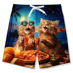Young Boys Pizza Cats Swimming Trunks Summer Beach Board Shorts with Mesh UPF50+ Quick Dry Swimming Wear Swimsuit Size 11-12T Young Boys Pizza Cats Swimming Trunks Summer Beach Board Shorts with Mesh UPF50+ Quick Dry Swimming Wear Swimsuit Size 11-12T