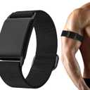 surundo Nylon Sport Band Compatible with Whoop Bicep Band 4.0 Strap Men Women with Bumper Case, Breathable Nylon Adjustable Waterproof Replacement Wristbands Straps for Whoop 4.0 (Black)