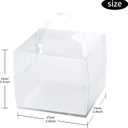BURLIHOME 6x6x5Inch Transparent Bakery Boxes,20Pcs Clear Cake Box for Cake Chocolate Donut,Treat Boxes Gift for Party Wedding Graduation