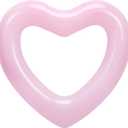 HeySplash Pool Floats, Adult Size Heart Inflatable Pool Floatie for Bachelorette Party, Swim Tube Rings, River Lake Beach Floaty, Wedding Bride Valentine Decor, Fun Toy Raft Lounge, Pink