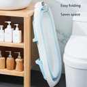 Baby Bath Foldable Newborn Tub with Soft Bath Mat and Real Time Water Temperature Display, Pink