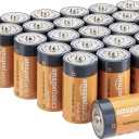 Amazon Basics 96-Count D Cell Alkaline Batteries, 1.5 Volt, 5-Year Shelf Life, Long-Lasting Power, for Household Devices, Clocks, Flashlights, 4 Packs of 24