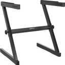 Amazon Basics Fixed Height Keyboard and Piano Stand, Z-Shape, Black, For Compact Space, Carpet Stability & More Legroom