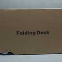 Bamboo Folding Desk for Small Spaces, Small Computer Foldable Desk, Natural, 32.28"Wx21.3"Dx29.92"H
