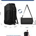 Foldable Rolling Duffle Bag with Wheels - 30" Extra Large Waterproof Travel Backpack with Shoe Compartment, Heavy Duty TSA-Approved Luggage for Mens Camping, Sports, and Airplane Trips