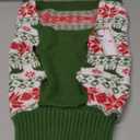 KYEESE Dog Christmas Sweater, Cozy Turtleneck Dog Sweater for Small Dogs Boy Girl with Snowflake Reindeer Pattern, Winter Doggie Knitwear with Leash Hole, Soft Warm Winter Outfit, X-Large