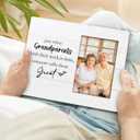 Promoted to Great Grandparents 8x10 Picture Frames, Great Grandparents Wood Photo Frame, Family Gifts Gift Picture Frame for Wall and Tabletop Display