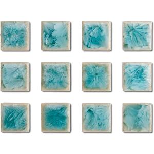 12Pcs Green Gradient Ceramic Piece Refrigerator Magnets Suitable for Photos and Notes on Offices, Kitchens, Storage cabinets, refrigerators, Storage cabinets, and whiteboards 05#