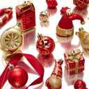 Valery Madelyn Christmas Tree Decorations, 100ct Red and Gold Shatterproof Large Christmas Tree Ornaments Set Bulk, Luxury Gnome Hanging Ball Ornaments for Xmas Holiday Party Decor