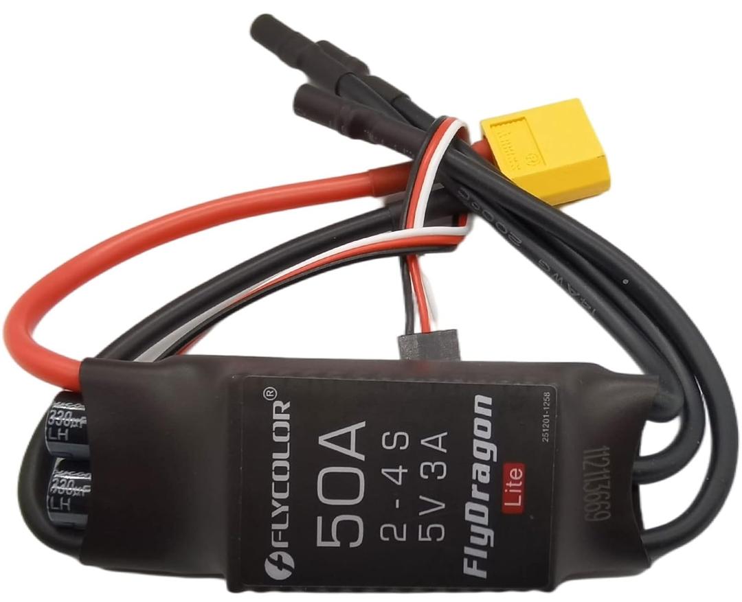 50A ESC 2-4S Electric Speed Controller 5v 3A BEC with XT60 & 3.5mm Bullet Plugs for RC Drone Airplane Brushless Motors