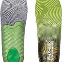 WalkHero Plantar Fasciitis Insoles - Medium Arch Support Inserts for Men & Women with Comfort Cushion | Orthotic Inserts to Relieve Foot Pain and Provide Shock Absorption (Green) Mens 5-5 1/2